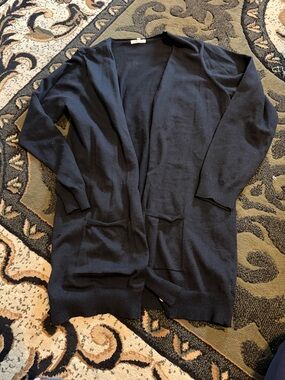 Maurices Black Open-Front Men's Cardigan Sweater